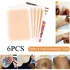 Tattoo Transfer New 6PCS Portable Waterproof Flaw Birthmark Concealing Tattoo Cover Up Skin Color Scar Concealer Sticker 240426