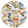 Trasferimento tatuatore 10/30/50pcs kawaii gatto kitty adesivi per animali gravi per bambini giocattoli per laptop per telefono stazionario campeggio auto