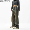 Women's Jeans Vintage Washed High Waist Fashion Spring Autumn Women Straight Loose Wide Leg Do Old Streetwear Chic Denim Pants
