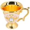 Kubki Vintage Wine Cup Metal Retro Unikalne mini czerwone kielich złoto europejski styl kreatywny prezent do wystroju domu barowego