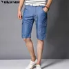 Jeans masculino verão novo jeans jeans shorts shorts algodão 1 bolso de bolso solto perna larga bermuda praia shortsl2404