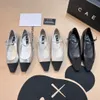 High Quality Silver Mary Jane Shoes New Women s Flat Bottomed Casual Shoes Birthday Wedding Party Classic Dress Spring Designer Ballet Shoes Original packaging