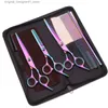 Hair Scissors 6.0-inch 7.0-inch pet beauty clipper set Japanese steel straight curled dog and cat cutting thin cut human hair comb C1001 Q240426