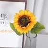Dekoracyjne kwiaty sztuczne pojedyncze słoneczniki bukietu do domu ślubne przyjęcie weselne Prezenty Festiwal Dekoracja wazonu