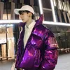 Mens Down Men Streetwear Hip Hop Blue Winter Bubble Jackets Coat 2022 Mens Harajuku Warm Parka Male Korean Fashions Puffer Jacket