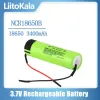 Liitokala Ny original NCR18650B 3.7V 3400mAh 18650 Li-ion uppladdningsbar batterisvetsning Silika gelkabel DIY