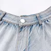 Kvinnors shorts 2023 sommar nya kvinnor denim shorts sexig hög midja tofs jeans kjol shorts blå s-xxl y240425