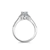 Sterling Sier S925 Anneau Ensemble avec Momosan Stone Ring For Women 1 Carat Womens Wedding Ring Round Sac