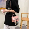 Totes Frauen kleine Messengerbeutel PU Leder Bogen Schulter Geldbeutel Single Gurt Crossbody Handtasche