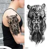 Tatuaż transfer Wodoodporna TETATOO TATTOO ZKŁADA BIG TIGER Lion Wolf Rose Arm Tattoo Tattoo Tattoo Man Woman Tattoo Tattoo Tattoo Art Tatuajes 240426