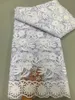 Nieuwste Franse tule kanten stof High Qulity African Mesh Net pailletten Lace Fabric Nigeriaan voor bruids bruiloftsfeestjurken 240417