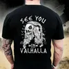 Męskie koszulki amerykańskie brodę Warrior taktyczna czaszka unisex t koszulka Til Valhalla Cotton T-shirt krótka koszulka o nokół o nokół