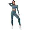 Suits-survêtements pour femmes Yoga 2 pièces Exercice 2 pièces Ensemble de lambe haute de taille haute habillage serré