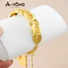 Ayong Arabische muntarmband 18K Gold vergulde moslim Islamitische Lucky Bangles Woman Festival Party Event Accessoires Geschenk 240415