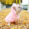 Parkas Petcircle Dog Abiti di fiore Cappello Posa Caldo Cappotto per Dog del Bulldog French Bulldog per Pug per un costume da felpa con cappuccio per cagnolini di piccoli e medi animali domestici