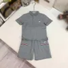 Brand baby tracksuits boys boys set da due pezzi abiti firmati per bambini taglia da 100-150 cm per polo estivo e pantaloncini 24pril