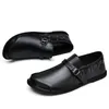 Casual schoenen retro bruin lederen mannen loafers klassiek voor bruiloft mannelijk comfortabele zaken all-match oxford