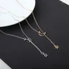 Choker Personalized Korean Star Pendant Tassel Necklace Female Hollow Out Moon Collar Sweater