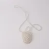 Totes mångsidig sommardekorativ kvinnors väska mini läppstift plånbok akryl transparent pärlspärl handgjorda vävda tvärbindar