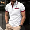 Men's T-Shirts Mens summer mens short sleeved clothing magic colored digital printed polo shirt business casual Q240426