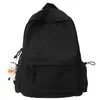 Backpack Trendy Men Stranack Fashion Simple Solid Color Book Book Adolenge Women School Borse Black Laptop Mochila