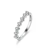 Ring Mosang Stone Female 925 Pierścień Sier Instagram Pierścień Shake Prosty Seven Star Row Pierścień Luksusowa biżuteria