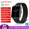 Montres DT102 Smart Watch Men Women Women NFC Smartwatch 2022 1.9 "GPS Mouvement Track Wireless Charging Réponse Call DT Watch Seres 7 Pk W27 PR