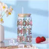 Window Stickers Mamma Cartoon UV DTF Libbey Cup Wrap Iron on Transfer for Glass 16oz D12282 Drop Delivery Home Dekoredekorativ Dhufq