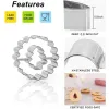 Moulds Jam Sandwich 3D Christmas Digital Moulds Cookie Cutter Pastry Xmas Tree Snowflake Shape Biscuit Mould Baking Tools Birthday