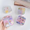 Kontakta lins Tillbehör 2023 Super New Laser Cover Contact Lens Case Box Ins Colored Lenss Container Beauty Lens Storage Box Travel Set Gift Girl D240426