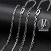 Pendant Necklaces BOCAI S925 Pure Silver Necklace 2023 New Womens Fashion S-Buckle Square Chain Pure Silver Jewelry Q240426