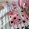 Ensembles de couette de literie INS SETS PINK CAT DUVET COUVERTURES DESSEURS POUR LES PLICES ALLUM