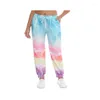 Damesbroeken Spring en Autumn Tie Dye Sport Elastische riem Drawtring Leisure Graffiti Casual Leggings Pant