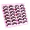 3D Faux cils avec brosse à cils Brosse de mascara brosses Mink Cils Hot Pair / Set Dramatiques Cils naturels épais