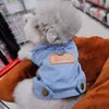 Dog Apparel Spring Dog Suit Outfits Denim Coat Clothes with D Leash Ring for Small Medium Dogs Puppies Pet Color Jean small Dog Costume d240426
