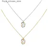 Pendant Necklaces ANJERY Colored Cubic Zircon 26 Capital Letter Pendant Necklace Womens Silver Necklace Wholesale Q240426