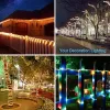 Strips 32m Solar Powered Rope Strip Lights Waterproof Tube Rope Garland Fairy Light Strings for Outdoor Indoor Garden Christmas Decor