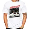 Herr t-shirts Civic Type R Ek9 Revving Over Car T-shirt Nya sommarmän Short Slve Vintage Hip Hop Boy Casual Tshirts Harajuku JDM White TS T240425