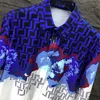 Mode hawaii blommor brev tryck strandskjortor herres designer silkes bowling skjorta avslappnade skjortor män sommar kort ärm lös klänning skjorta s-xxl #c4