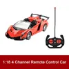 Electric/RC Car 1/18 RC Car LED Light Radio Remote Control Sports Super Car Childrens Racing High Speed Driving Car Drift Boys and Girls Gift Toy