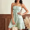 Lässige Kleider Frauen Summer Slip Kleid Blumendruck Ärmelgeld