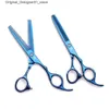 Hair Scissors Professional Hair Clippers 5.5 6 Zilong Japan 440C Corte fino com dentes de dupla face 15% Taxa de emagrecimento Z2001 Q240426 Q240426