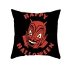 Kudde skräckträar Ghost Witch Pumpkin Cover Happy Halloween Party Decor för soffan Hem Polyester Kasta kuddefas