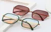 2022 Zonnebrillen Dames039S Fashion Plain Face Glazen frame Big Face Thin Trend Fabrikant Whole7352364