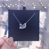 Swarovskis necklace Designer Swarovskis Jewelry Jumping Heart Swan pendant Necklace Female Element Crystal Smart Clavicle Chain lover gift 1822