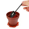 Tass jetables pailles 25 ensembles gâteau de jardinière petit pour le pudding en plastique tasse de fête