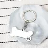 Vêtements de chien rond en métal animal nameplate clé clés mignon keychain bricolage bijoux pendent 1pc