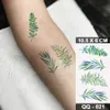 XVZB Transfer Transfer Green Green Impermeabile Adesivo da tatuaggio temporaneo da donna femmini