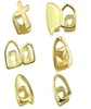 18k Brace de ouro real punk hifop de dentes únicos grillz bocal dental fã grades de dente de dente cosplay partido jóias presente42888915