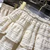 Jupes douces jupe japonaise pour femmes 2024 faldas mujer de moda mode été jupe haute taille en dentelle A-line saia mignon mini 27v937